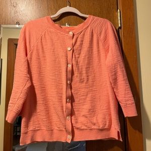 Loft Large 3/4 button down cartigan